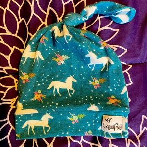 Copper pearl baby hat